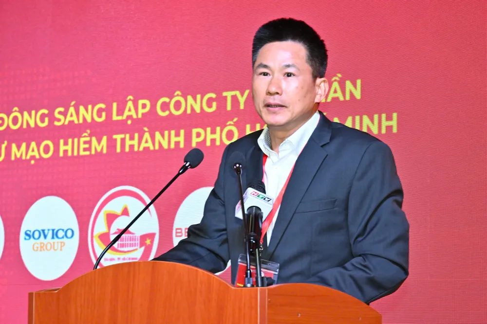 Ông Hoàng Đức Trung, Giám đốc Quỹ đầu tư VinaCapital Ventures, được giao phụ trách điều hành Quỹ đầu tư mạo hiểm TPHCM phát biểu. Ảnh: VIỆT DŨNG